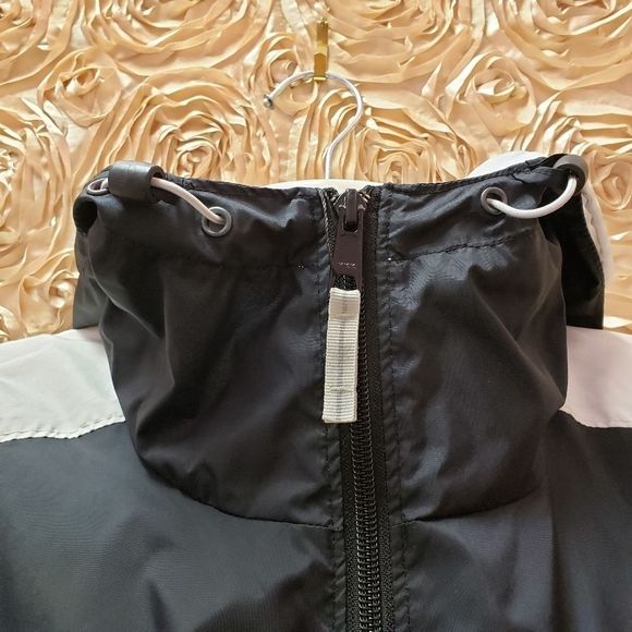COLUMBIA Black & White Windbreaker Jacket Coat - Picture 11 of 12